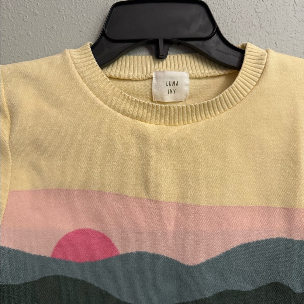 Luna Ivy Pastel Landscape Sweater